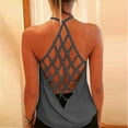 thumbnail image 2 of Aihuaihua Stylish Solid Printed Strap Backless Sleeveless Summer Tank Blouse for Women, 2 of 3