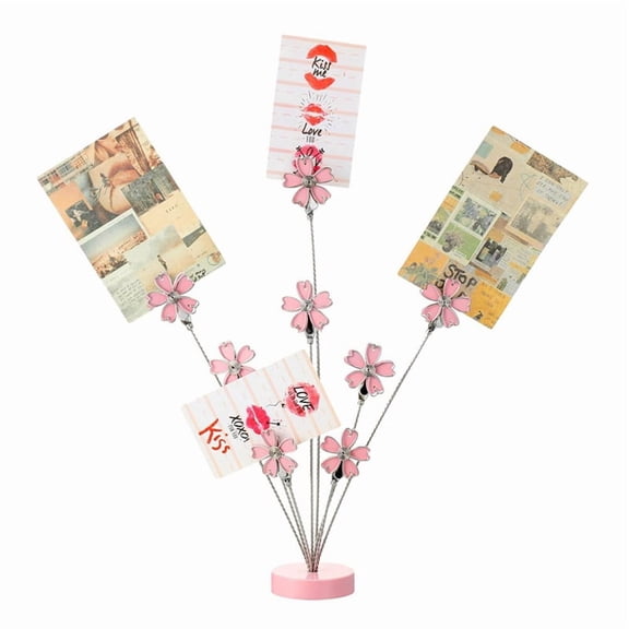 Photo Tree Holder Clip, 8 Branch Money Family Tree Gift Card Holder with Clips Picture Frame Stand