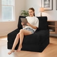 thumbnail image 3 of Sofá cama plegable HABUTWAY, convertible, negro, 3 of 7