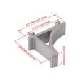 thumbnail image 3 of 10 Pieces 2.3cm Aluminum Alloy Silver Refrigerator Shelf Support Hooks, 3 of 3