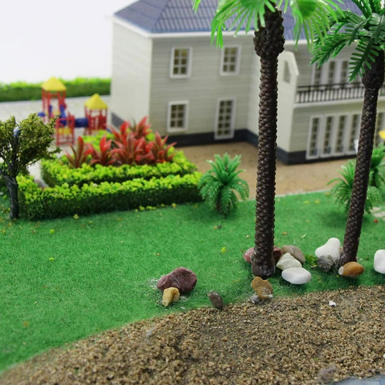 Pangda Artificial Garden Grass Life-Like Fairy Artificial Grass Lawn 6 x 6 Inches Miniature Ornament Garden Dollhouse DIY Grass(4 Packs)