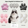 thumbnail image 2 of 18-Piece Ragdoll Cat Balloon Set with Pink Gray Paw Print Balloons for Cat Birthday Party, Gotcha Day, Adoption Day Decorations, 2 of 8