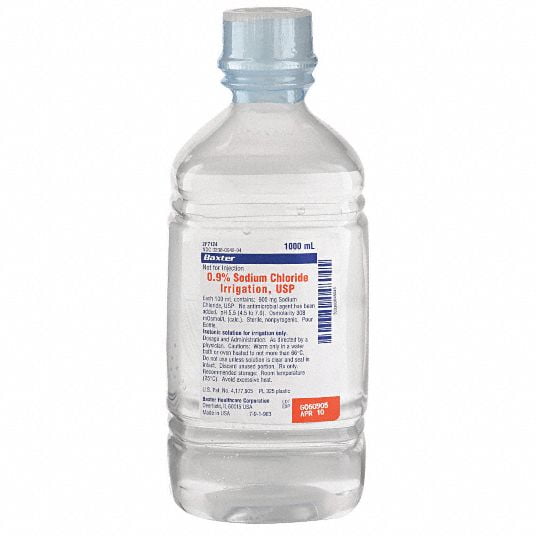 NORMAL SALINE 0.9% FOR IRRIG 1000ML BTL Case/12 Each