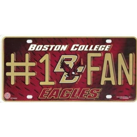 Rico NCAA Boston College Eagles #1 Fan Metal Tag License Plate