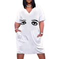 thumbnail image 1 of The Eyes-vestido holgado con bolsillos para mujer vestido púrpura elegante vestidos de novia para fiestas, 1 of 6