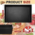 thumbnail image 3 of 3 Pcs Detroit Style Pizza Pan Hard Rectangular Pizza Pans Non Stick Sicilian Style Pizza Pan Dish Pr, 3 of 5