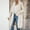 Beige, variant on LOVZFMLL Cardigan for Women's Daily Holiday Workout Crop Fall Winter Cardigan Open Coat Casual Fleece Sweatshirt Long Sleeve Floral Print Top