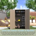 thumbnail image 3 of Outdoor Vertical Storage Shed, 66 Cu.ft Outdoor Storage Cabinet Waterproof, Resin Sheds & Outdoor Storage for Garden Patio Backyard, 3 of 6