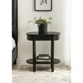 thumbnail image 3 of Kate and Laurel Koji Modern Tiered Rectangular Side Table, 22 x 12 x 24, Black, Transitional Two-Tier Wood Capsule End Table with Storage for Use as Bedroom Accent or Indoor Plant Stand, 3 of 10