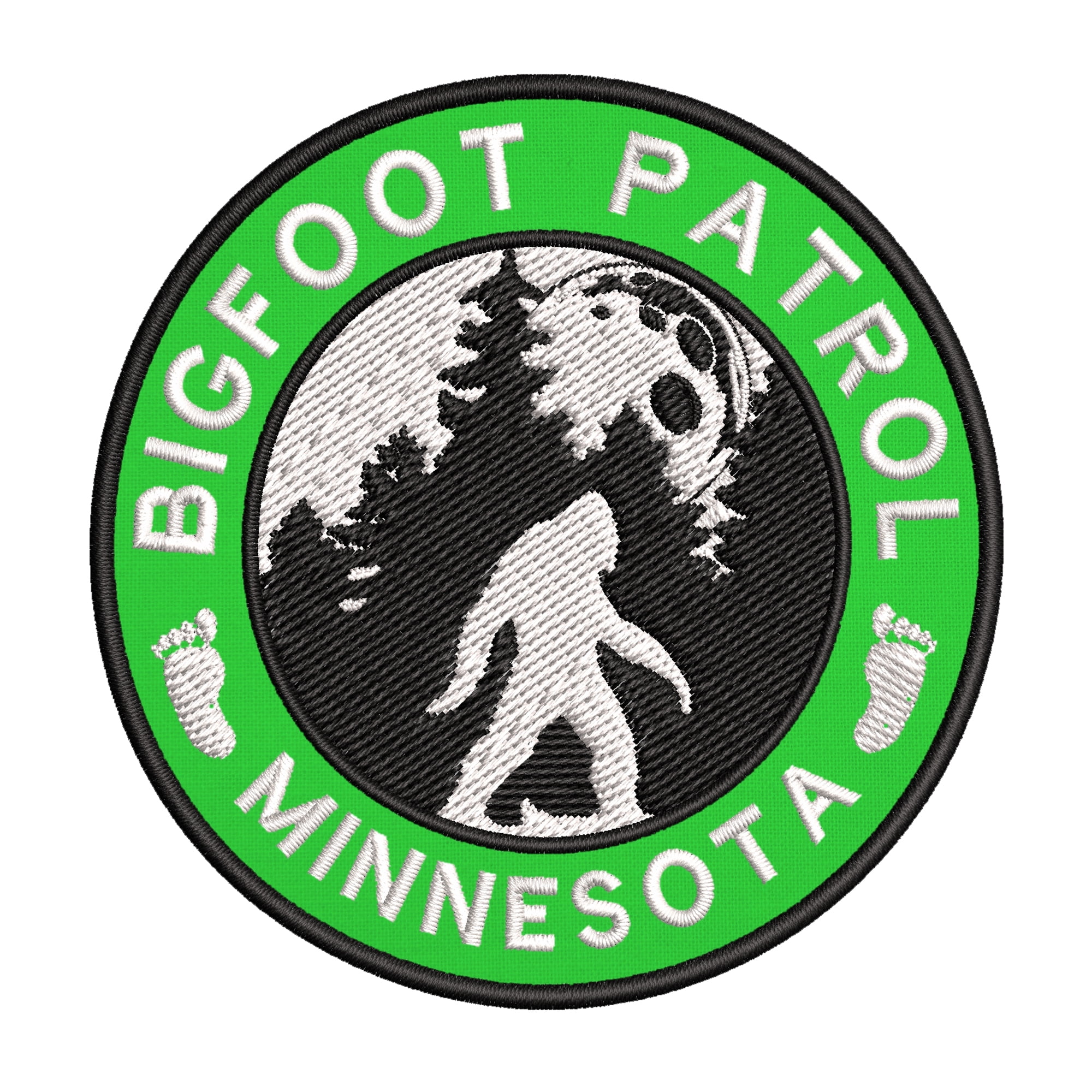 USA Minnesota Bigfoot Patrol! Cryptid Sasquatch Watch! 3.5 Inch Iron Or