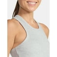 thumbnail image 4 of Avia Women's Cotton Ribbed Tank Top with Shelf Bra, Sizes XS-XXXL, 4 of 5