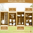 thumbnail image 4 of Outdoor Storage Cabinet with Lockable Door & Waterproof Roof, 2 Removable Shelves for Garden Tools, Durable Wood Shed for Patio & Backyard, Compact Vertical Design, 4 of 9