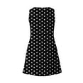 thumbnail image 7 of Odbmxy V-Neck Mini Dresses for Women Plus Size Sleeveless Womens Sun Dresses Pockets Holiday Tank Loose Polka Dots Dresses,Black M, 7 of 7