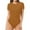 Khaki-13, variant on REALiKUN Short Sleeve Women's Bodysuits V Neck Seamless Going Out Basic Thong Bodysuit tshirt bodysuit