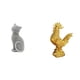 thumbnail image 1 of Estatua de gato, figura de escritorio, escultura de pollo, adorno de animal de resina, líneas modernas y elegantes, adecuada para decoración del hogar, 1 of 8