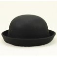 thumbnail image 2 of Black Elegante Adultos Sombrero Sólido Roll Up Brim Panamá Bowler Hat Bucket Hat Hombres Mujeres, 2 of 3