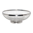 thumbnail image 1 of Service Ideas WBBO9PS 9" Oval Wire Basket w/ Weighted Base, Polished Stainless, 1 of 1