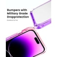 thumbnail image 3 of for iPhone 14 Pro Case Clear, [ Grade Protection] [Not Yellowing] Shockproof Phone Case for Apple iPhone 14 Pro 2022 - Purple Pink, 3 of 14