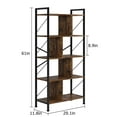 thumbnail image 2 of 5 Tier Bookshelf with Storage, 61 Inch Tall Industrial Book Shelf with Open Display Bookshelves, 5 Shelf Bookcase with Metal Frame for Living Room, Bedroom and Home Office, 2 of 9