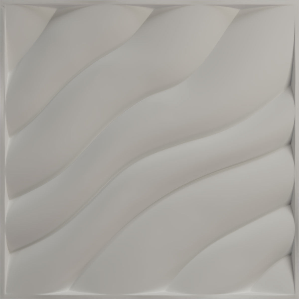 Ekena Millwork 19 5/8"W x 19 5/8"H Modern Wave EnduraWall Decorative 3D Wall Panel, UltraCover Satin Smokey Beige (12-Pack for 32.04 Sq. Ft.)