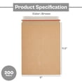 thumbnail image 3 of MMBM Kraft Rigid Mailers 9" x 11.5" Lightweight Mailers Ideal for Photos Documents and Invoices 200 Pieces, 3 of 6