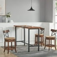 thumbnail image 6 of Boraam Myrtle 24in. X-Back Swivel Wood Counter Stool - Mahogony Finish, 6 of 7