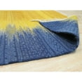 thumbnail image 3 of Yellow and Blue Reversible Handmade Wool Flatweave Rug 9x12 - Eorc-Color:Blue,Material:Wool, 3 of 5