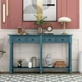 thumbnail image 1 of ZXNYH (Antique Navy Classic Long Narrow Console Table  for Entryway Hallway Sideboard with Storage Drawers and Bottom Shelf, Type 3, 1 of 3