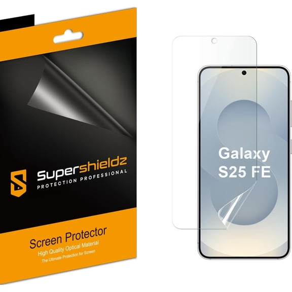 (3 Pack) Supershieldz Designed for Samsung Galaxy S25 FE Screen Protector, High Definition Clear Shield (PET)