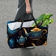 thumbnail image 7 of Arabic teapot Large Oxford Cloth Grocery Basket - Foldable Shopping Bag for Picnics & Shopping, 7 of 7