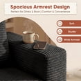 thumbnail image 6 of Homall 4-Seat L-shaped Modular Corduroy Sofa, Sectional Couch with Convertible Modules, Modern Minimalist Sofa Set for Living Room, Freely Combinable Sofa Furniture, Black, 6 of 8