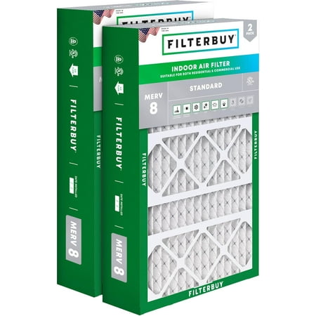 Filterbuy 17x26x4 Air Filter MERV 8 Dust Defense Pleated HVAC AC Furnace Filter Replacement for Lennox 2-Pack