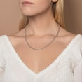 thumbnail image 3 of PORI JEWELERS 925 Sterling Silver 3mm, 4mm, 5mm Moon Cut Bead Chain Necklace - Made in Italy - Yellow, Silver, 3 of 7