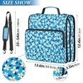 thumbnail image 2 of FORMRS Zipper Binder with Shoulder Strap 2-inch Ring 500 Sheet Capacity File Bag, Blue Daisy Pattern, 2 of 5