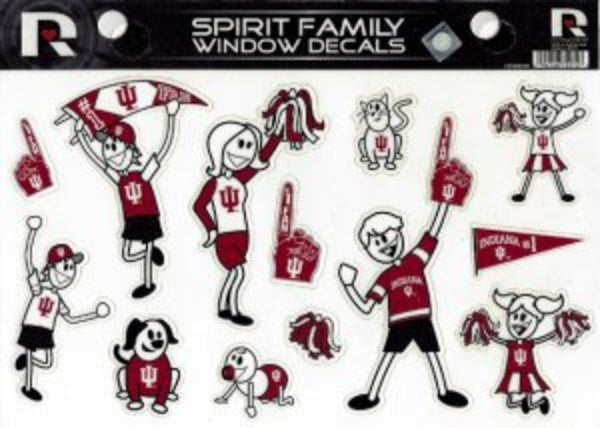 NCAA Indiana Hoosiers Spirit Family Window Decals