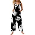 thumbnail image 3 of HAJWOH Halloween Women’s Sleeveless Loose Fit Jumpsuit With Halloween Print Wide Leg Overalls Casual Style(Black,2XL), 3 of 6