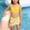 Yellow-06, variant on Sentuca Summer Kids Girls Swimsuit 2 Piece Bikini Sets Hawaiian Beach Bathing Suit for 8-15 Years