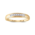 thumbnail image 3 of Diamond Princess 10kt Yellow Gold His Hers Round Diamond Cluster Matching Wedding Set 1/5 Cttw, 3 of 4