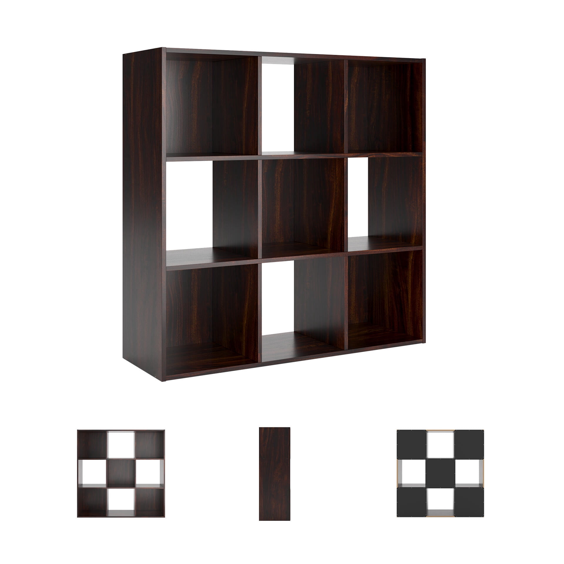 Signature Design by Ashley Glosmount 9 Cube Storage Organizer with Cherry Finish