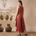 thumbnail image 3 of Globus Women Embroidered A-Line Asymmetric Hem Maxi Ethnic Dresses, 3 of 6