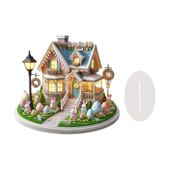 Decoración de huevos de de Pascua 2D, colecciones de letreros acrílicos, regalo de Festival, adorno de escritorio plano de vacaciones para , Style E Estilo E