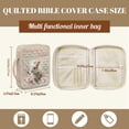 thumbnail image 7 of Xoenoiee Rabbit Bunny Flower Pattern Bible Cover Case for Women Men, Large Bible Bag Organizer Quilted Study Supplies Accessories Carrying Cases with Handle, Portable Tote Bag Christian Gifts, 7 of 7