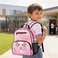 thumbnail image 4 of Jeiento Axolotl 13.5 Inch Lightweight Toddler School Bag for Preschool, Pink Kids Backpack for 2-5 Year Old Girls, 5 Compartment Bookbag, 4 of 7
