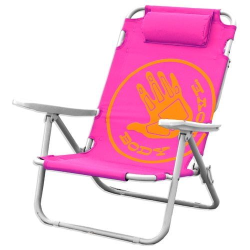 Body Glove 4 Position Reclining/Folding Beach Chair with Cushion