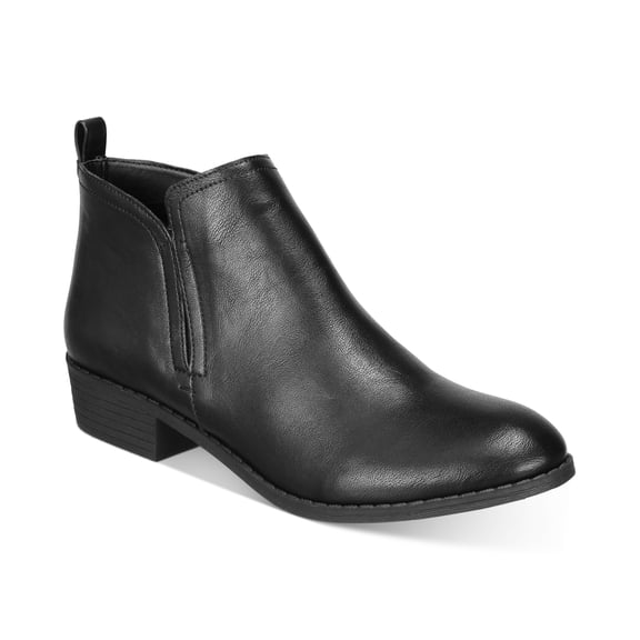 Sun Stone Cadee Ankle Booties Black Smooth 12W