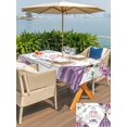 thumbnail image 5 of Outdoor Tablecloths with Umbrella Hole & Zipper, Happy Birthday Rectangle Tablecloth 60x120 Inch, Gradient Purple Dress Crown Carriage Flowers Waterproof Table Cloth, Patio/Pool/Picnic Table Covers, 5 of 8