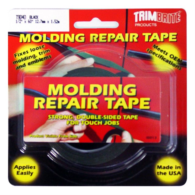 Trimbrite Ruban Multi-Usage T9040 Ruban de Réparation de Moulure; Rouleau; 1/2 Pouce x 5 Pieds; Noir