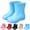 Light Blue, variant on Kids' Basic Rain Boots Solid Mid Calf Slip On Footwear Non-Slip School Puddle Waterproof Rain Boots for Kids 18 Months-8 Years