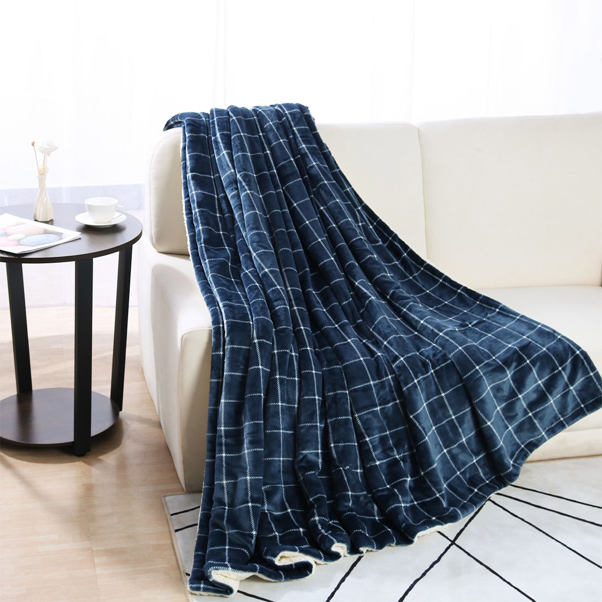 women's blue flannel