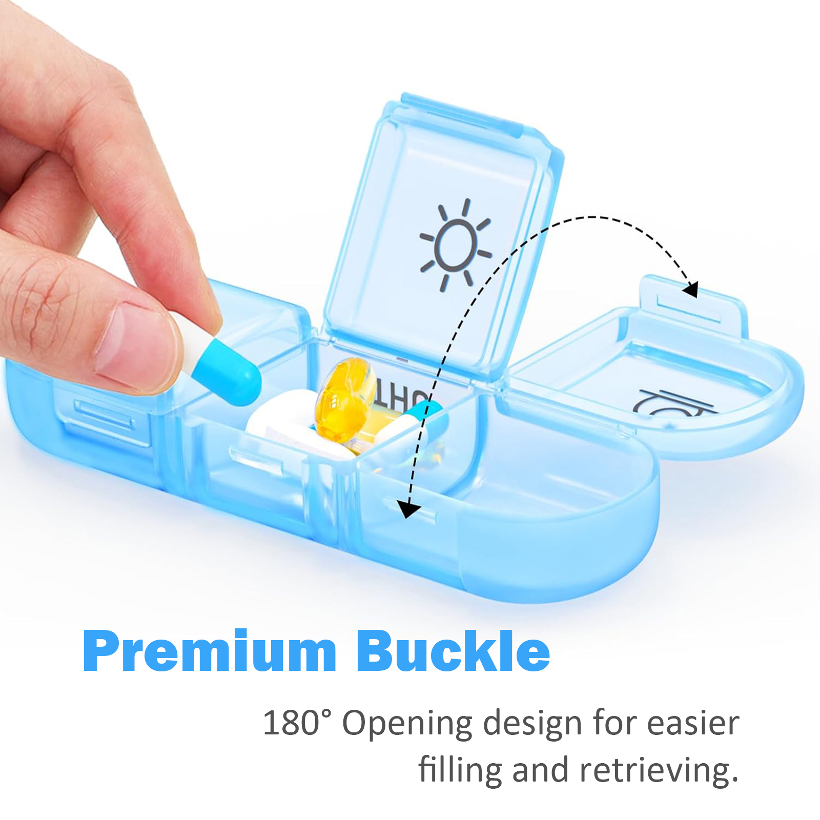OAZOUF Weekly Pill Organizer 3-Times-a-Day photo 5
